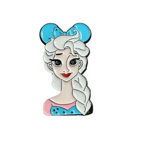 Elsa Frozen Princess Lapel Pin Mouse Ears Jewelry Badge Brooch Pin Accessories - Picture 1 of 9